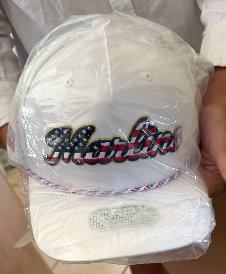 Marlins American Flag Hat